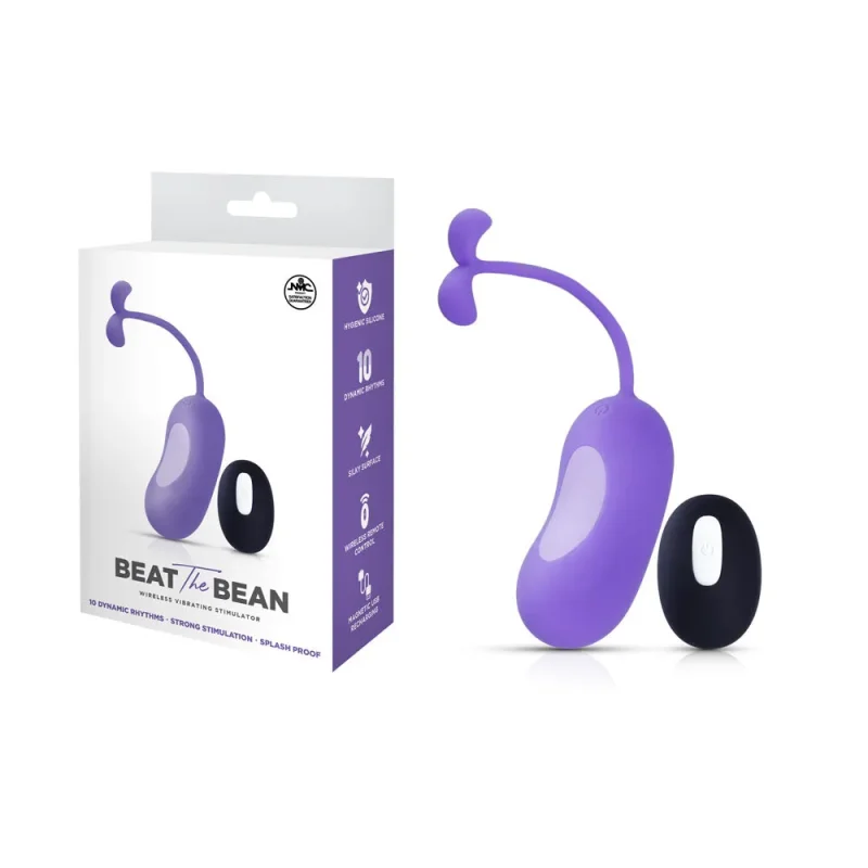 purple wireless rechargeable egg vibrator with remote