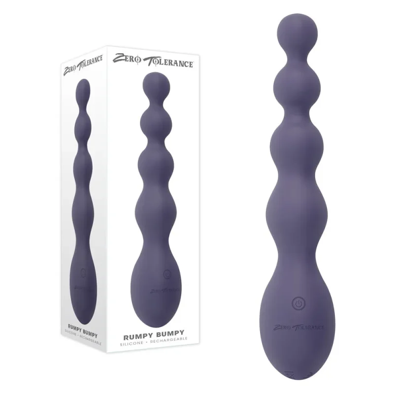 purple wireless vibrating anal beads 17 5cm usb rechargeable