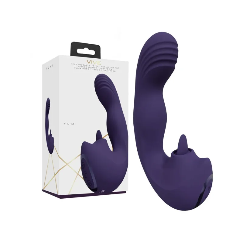 purple yumi usb rechargeable vibrator triple motor