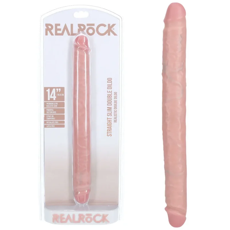 realrock 35cm slim flesh double dildo 14 double dong