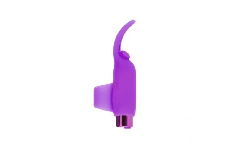 rechargeable purple bullet vibrator with teasing tongue