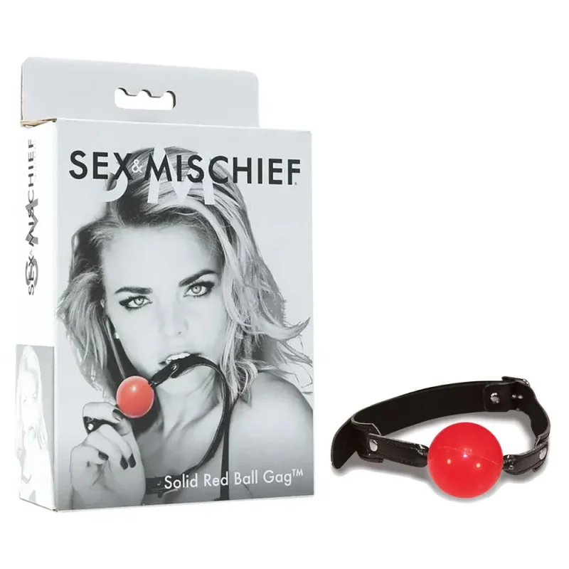 red black ball gag mouth restraint for adults