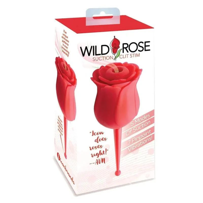 red usb rechargeable air pulse stimulator wild rose le point