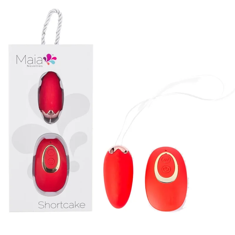 red usb rechargeable vibrating egg with wireless remote maia shortcake