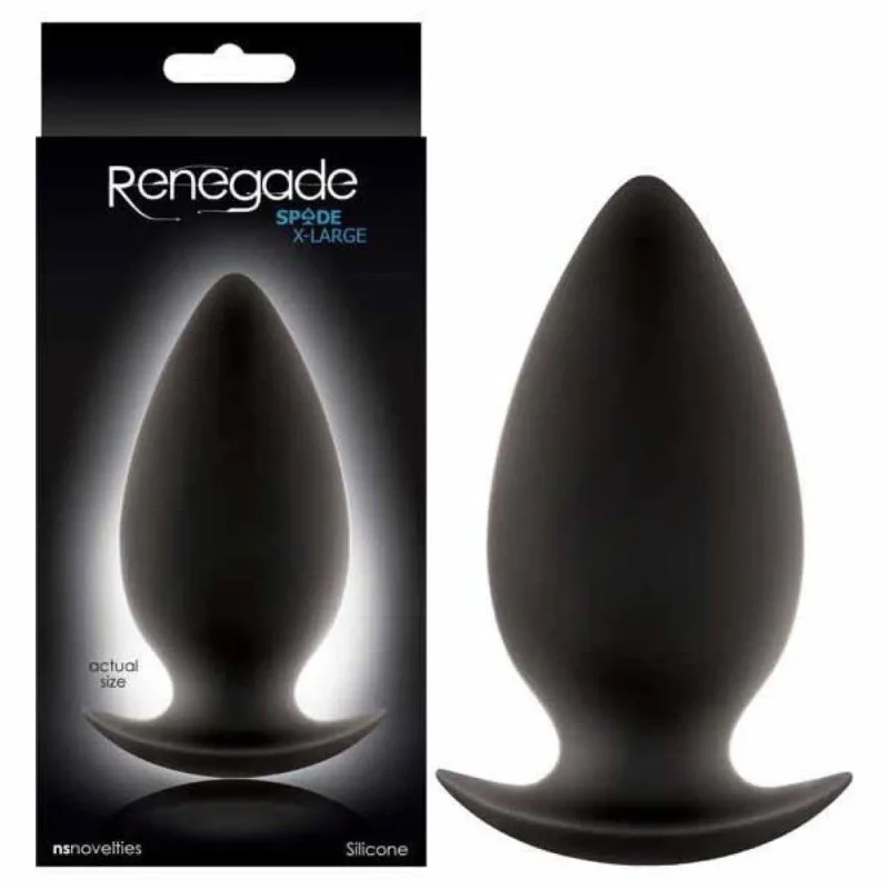 renegade black xl butt plug 11 2cm 4 4