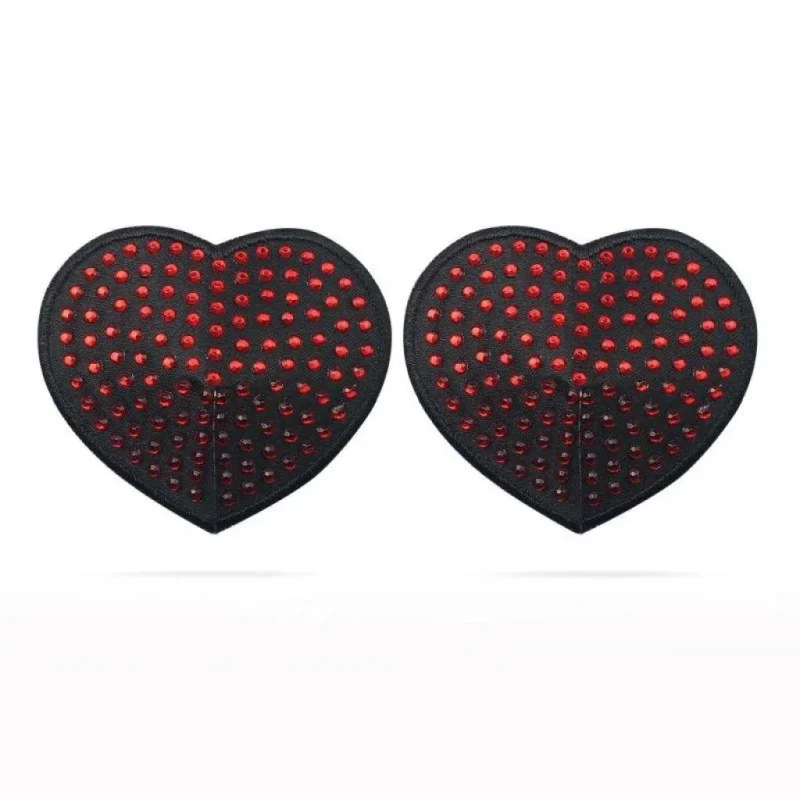 reusable red heart diamond nipple covers