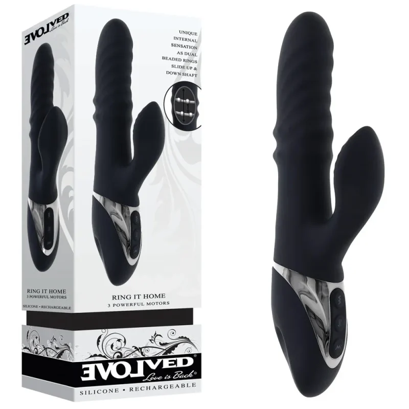 ring it home black 23 8cm usb rabbit vibrator