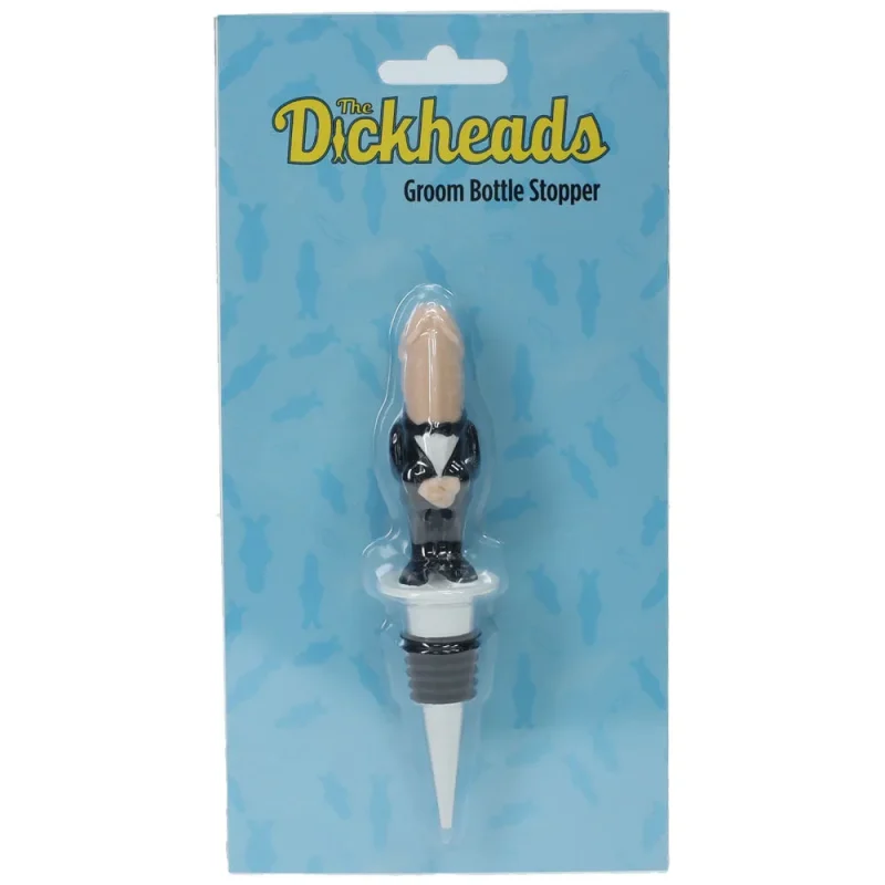 s line dickheads groom wine bottle stopper