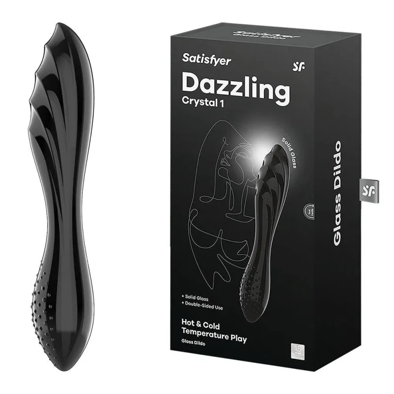 satisfyer crystal 1 black vibrating massager