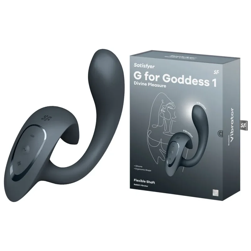 satisfyer g goddess 1 rechargeable clit vibrator dark grey