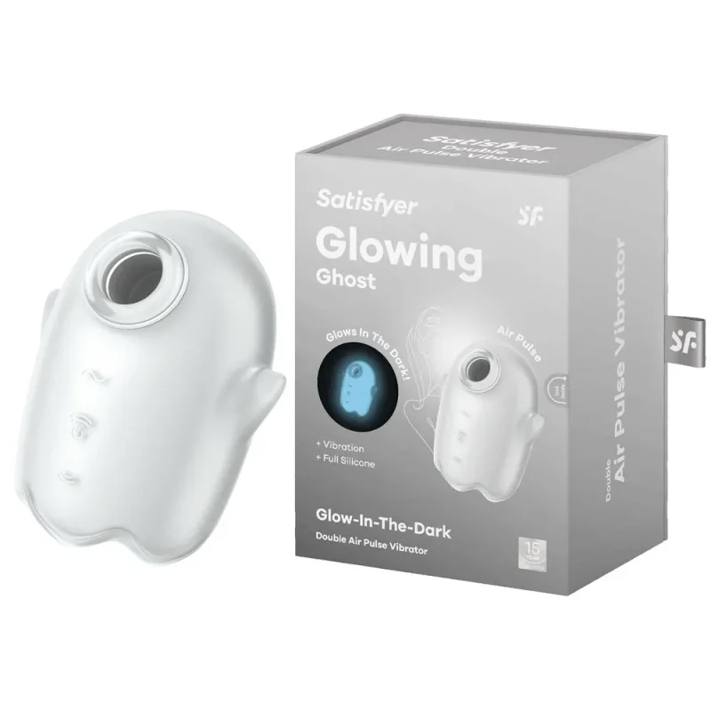 satisfyer glow ghost usb rechargeable glow in dark air pulse stimulator