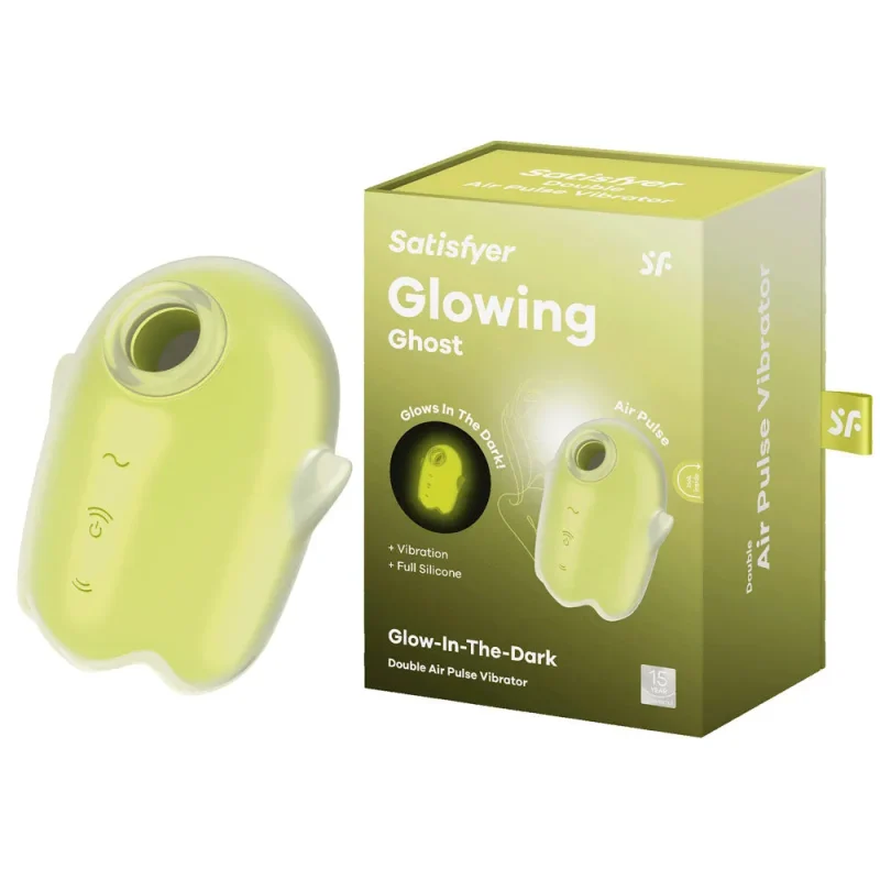 satisfyer glowing ghost glow in dark rechargeable air pulse vibrator