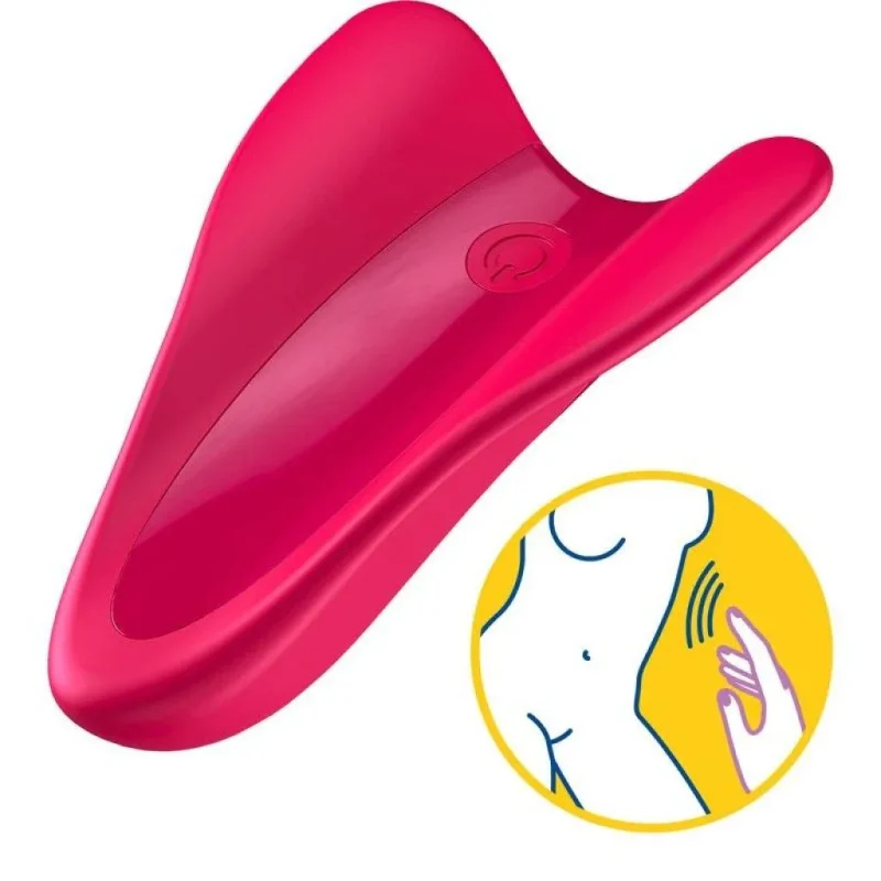 satisfyer high fly red usb rechargeable finger vibrator