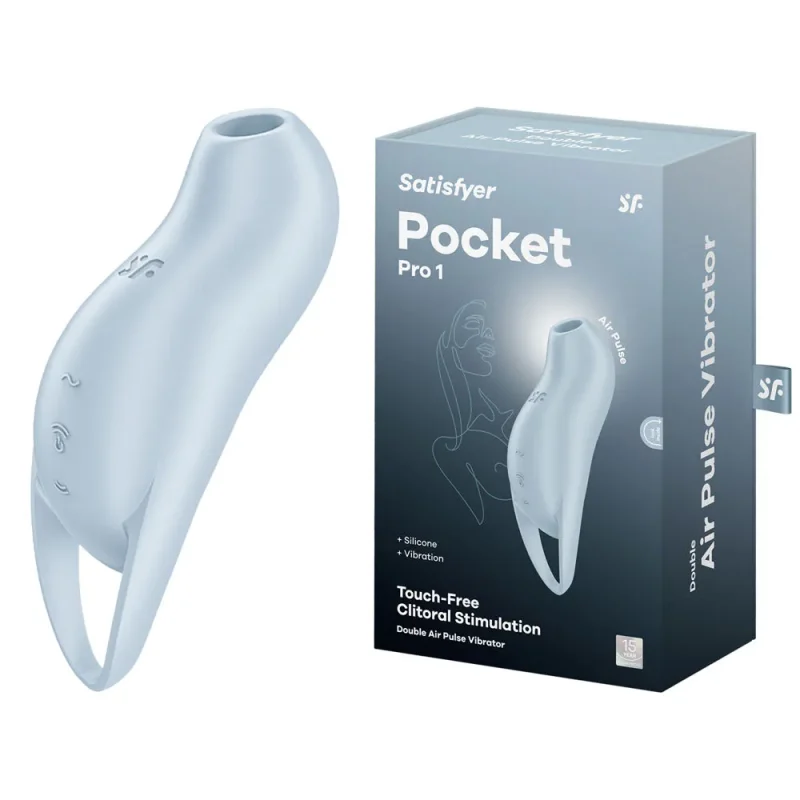 satisfyer pocket pro 1 rechargeable air pulse stimulator blue