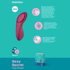 satisfyer sexy secret vibrator app controlled usb rechargeable panty vibrator