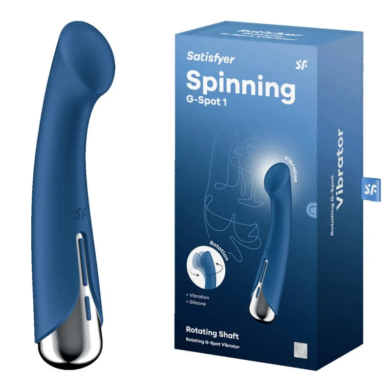 satisfyer spinning g spot vibrator blue usb rechargeable 16 5 cm rotating