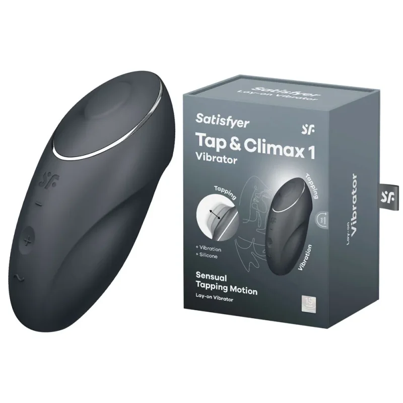 satisfyer tap climax 1 grey rechargeable pulse stimulator