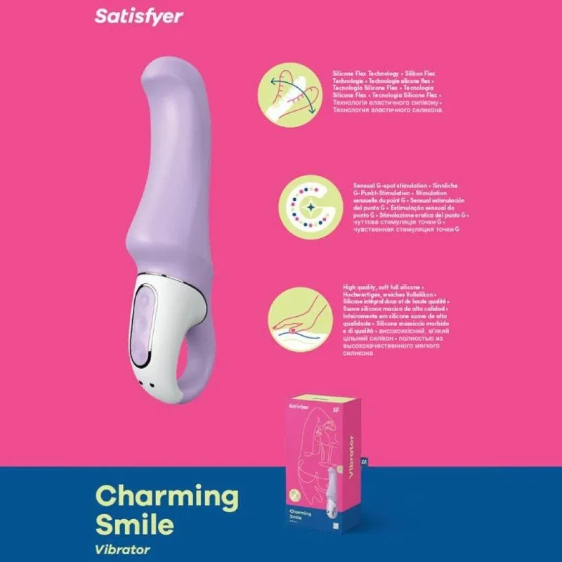 satisfyer vibes charming smile lilac rechargeable usb vibrator