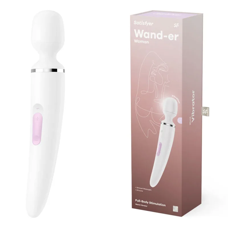 satisfyer wand er woman white rechargeable wand massager