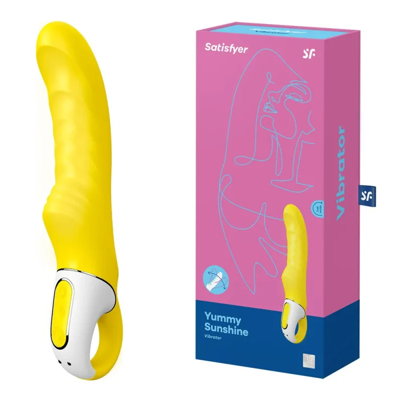 satisfyer yummy sunshine yellow usb rechargeable vibrator