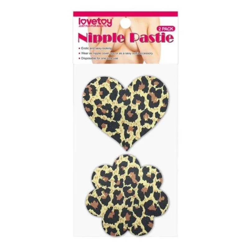 seamless leopard print nipple covers 2 pack