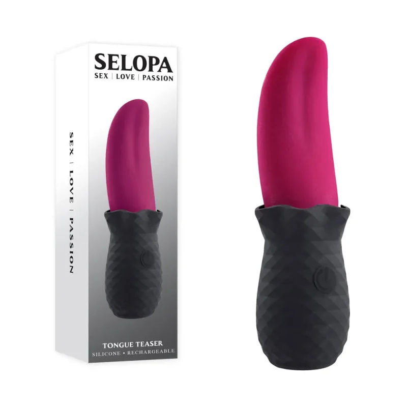 selopa tongue teaser pink black usb rechargeable vibrating stimulator