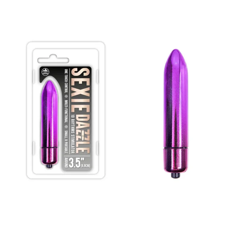 sexie dazzle vibrant purple 8 9cm bullet vibrator