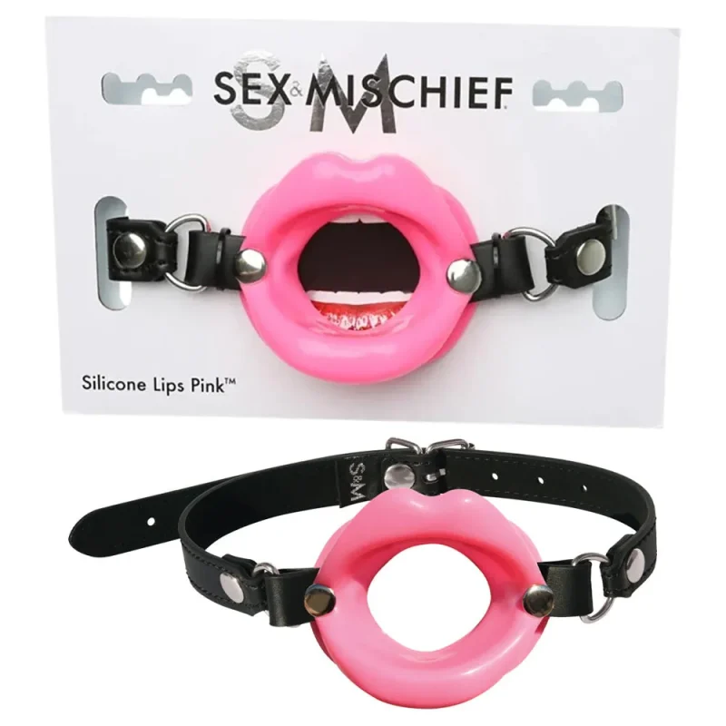 silicone lip gag pink mouth restraint sex mischief