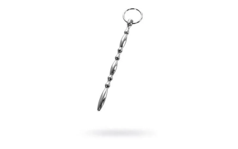 silver beaded urethral plug with ring