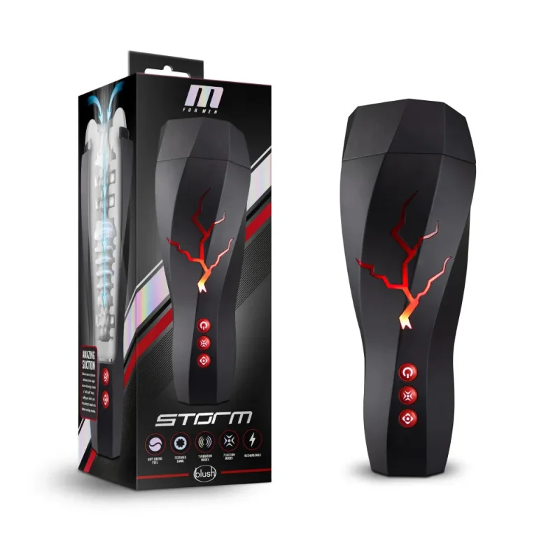 storm usb rechargeable auto stroker for men milking vibration