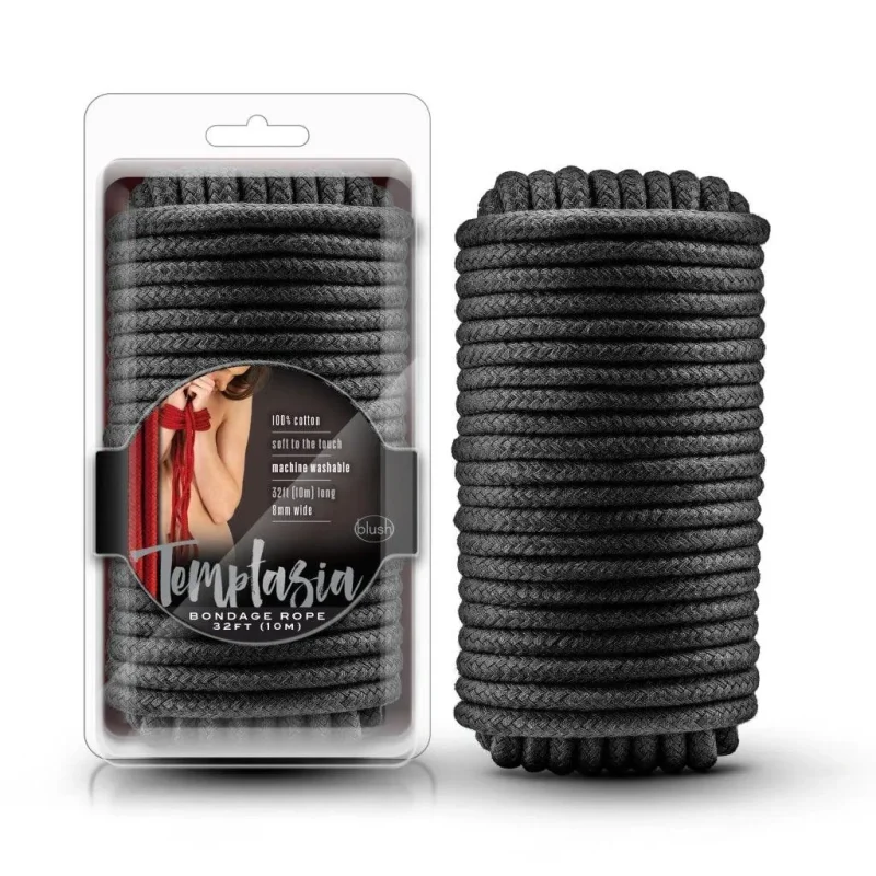 temptasia 10m black bondage rope