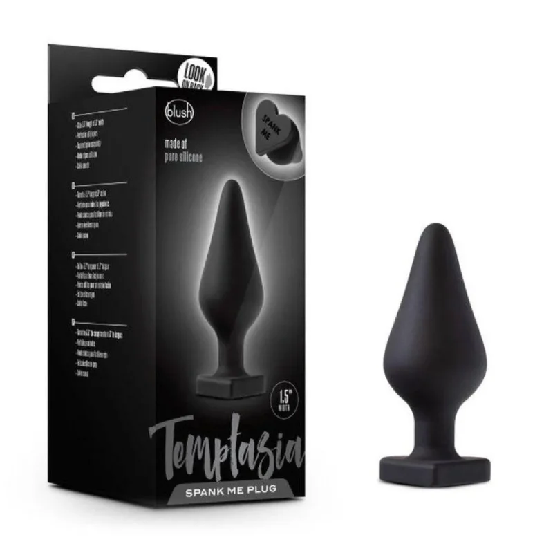 temptasia black spank me butt plug