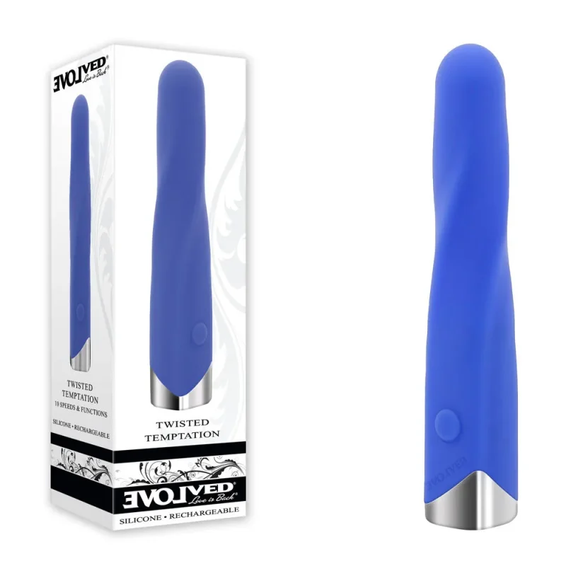 twisted temptation blue 12cm usb rechargeable bullet