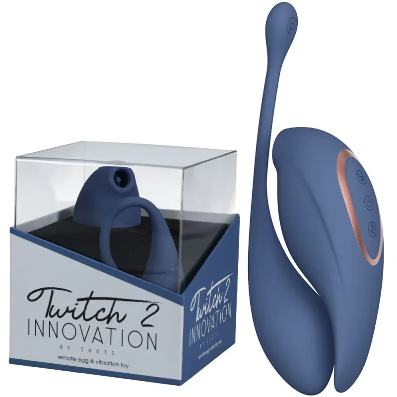 twitch 2 blue us rechargeable suction vibrator with remote egg