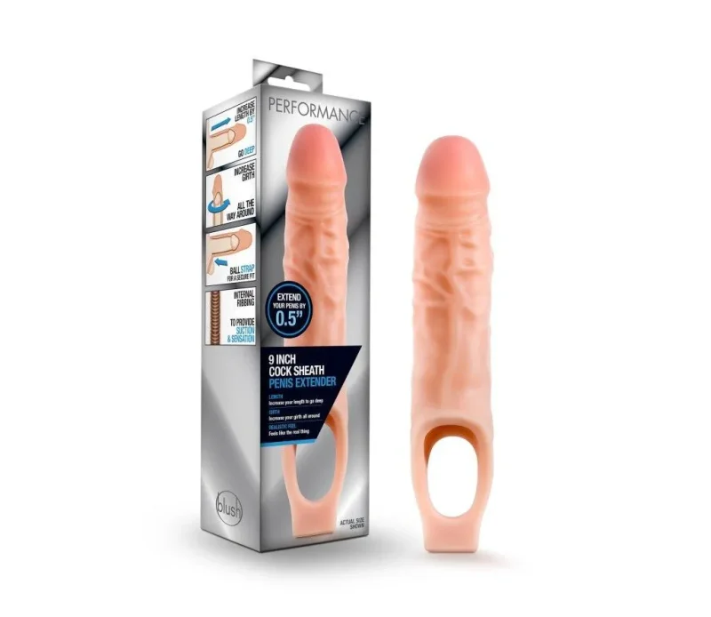 vanilla 9in cock sheath penis extender performance