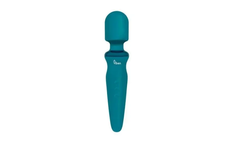 viben fierce rechargeable wand massager ocean blue