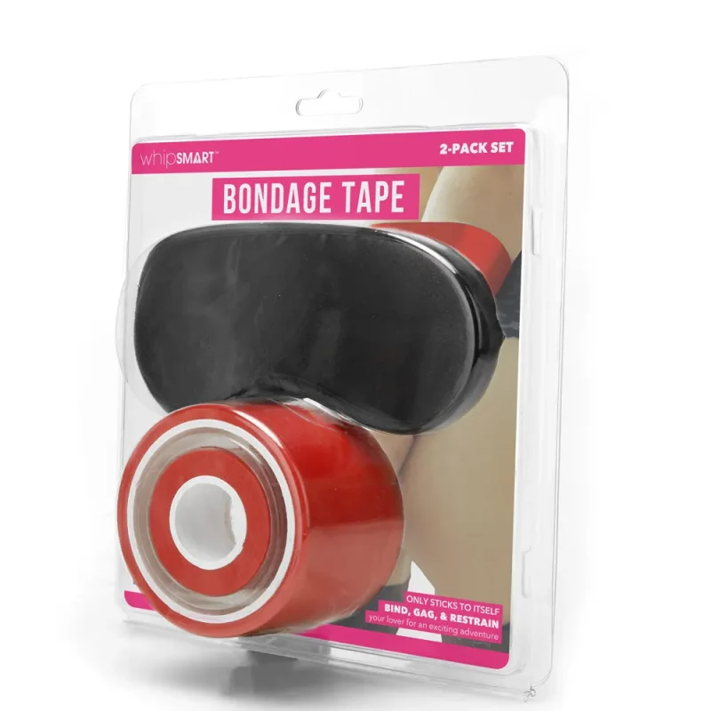 whipsmart 30m red bondage tape with free eye mask