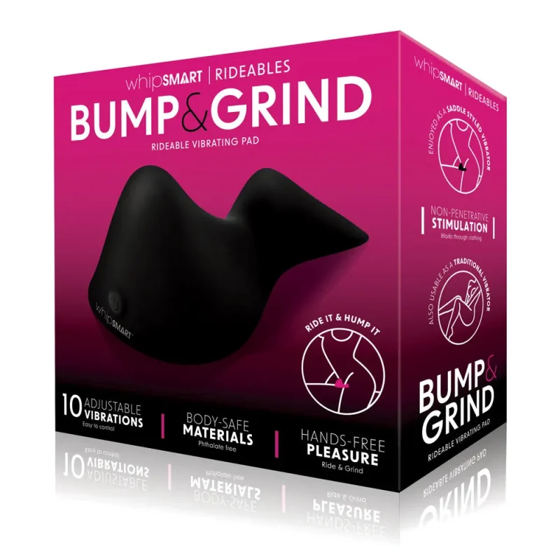 whipsmart bump grind black rechargeable vibrating ride pad