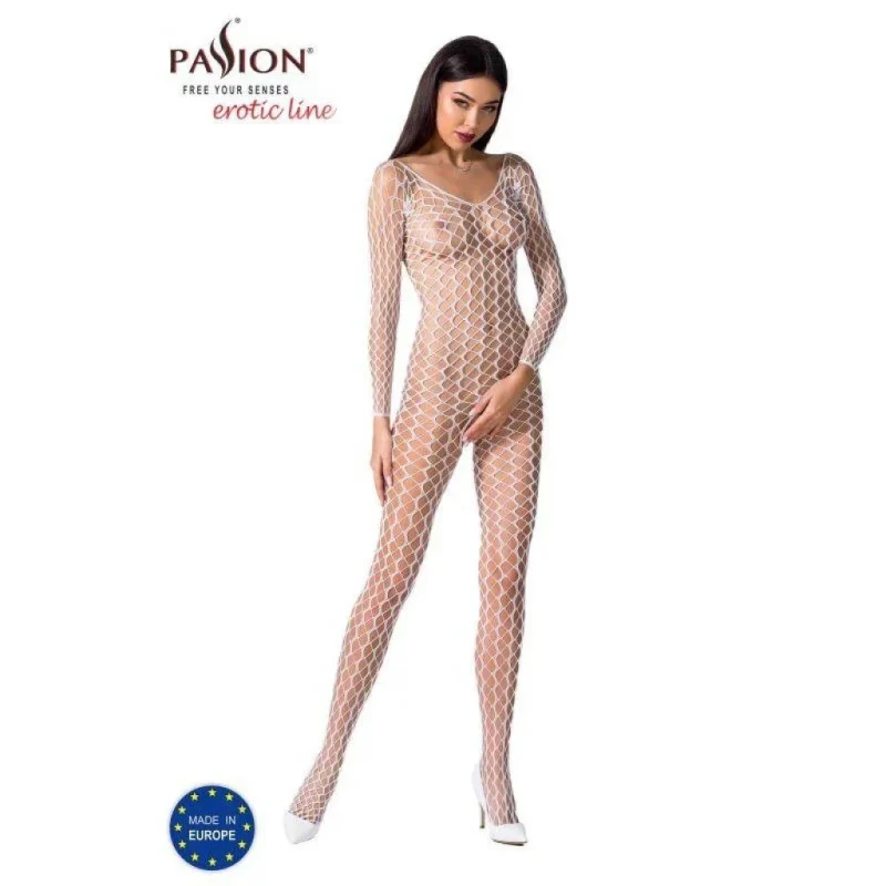 white bodystocking bs068 for women