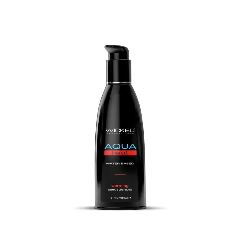 wicked aqua heat warm water lubricant 60ml bottle