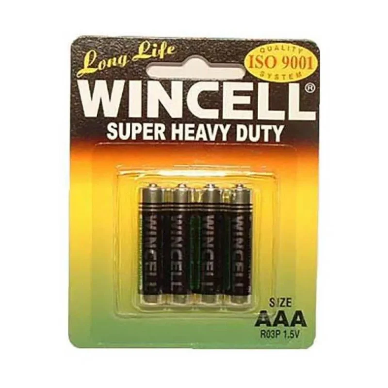 wincell aaa batteries heavy duty 4 pack