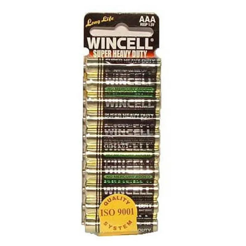 wincell heavy duty aaa batteries 10 pack