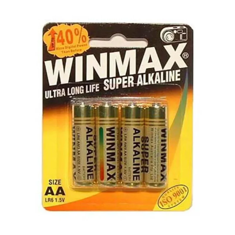 winmax aa super alkaline batteries 4 pack