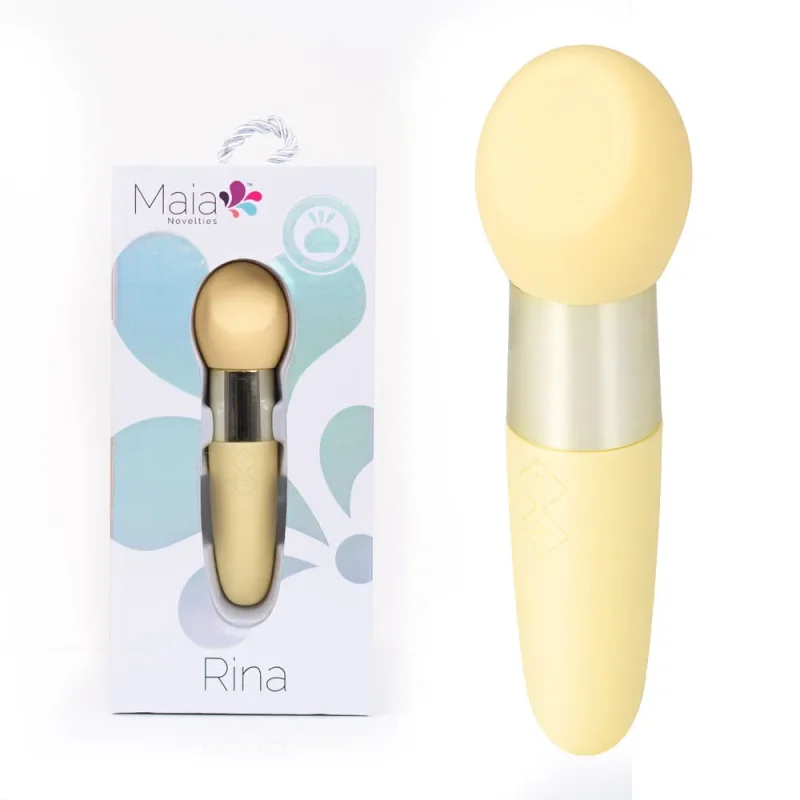 yellow maia rina 13 3cm usb rechargeable vibrator