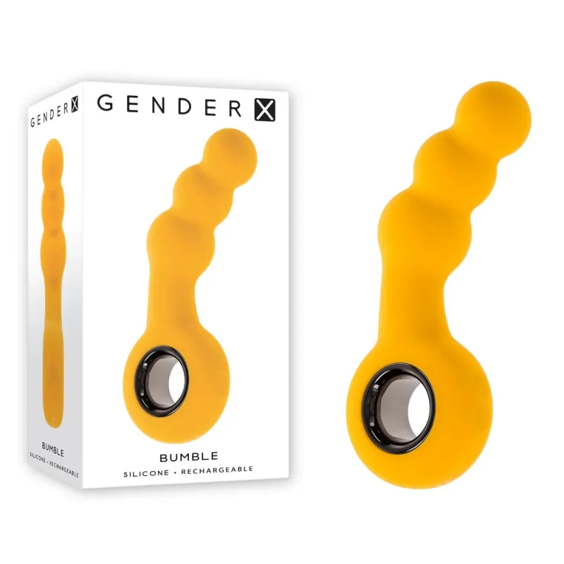 yellow usb rechargeable 14 9cm butt plug gender x bumble