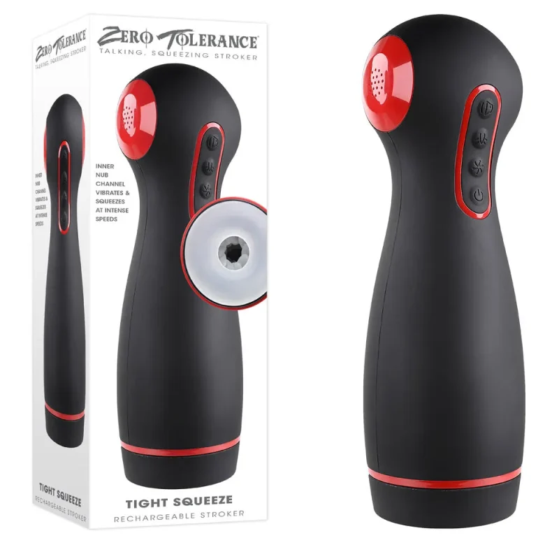 zero tolerance tight squeeze usb rechargeable vibrator talking stroker