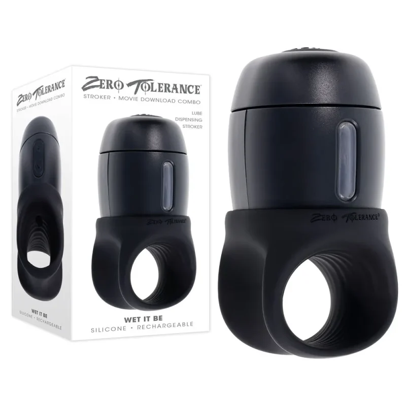 zero tolerance wet it be usb rechargeable self lubricating vibrating stroker