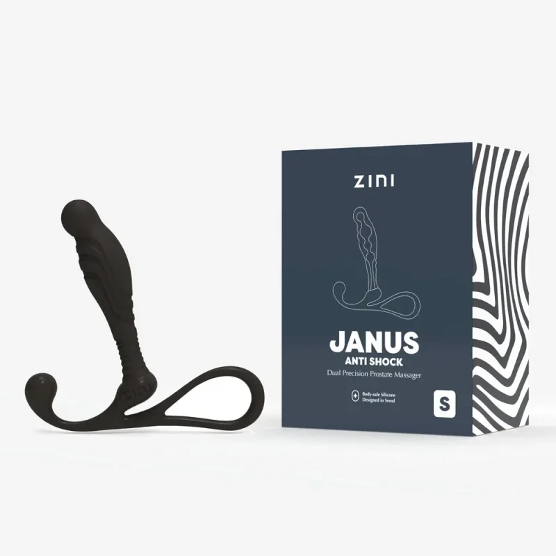 zini janus small black prostate massager anti shock design