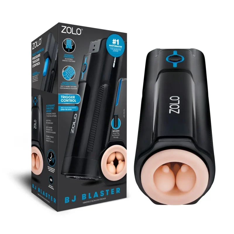 zolo bj blaster usb rechargeable vibrating thrusting masturbator