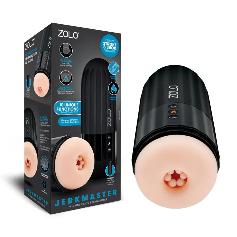 zolo jerkmaster usb rechargeable stroking sucking masturbator